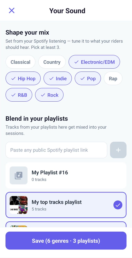 Connect Spotify and save your genres and playlists in the Android app